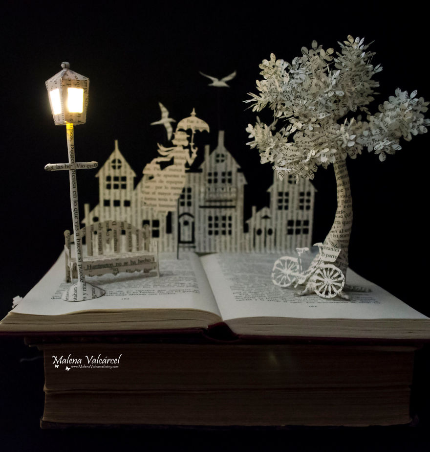 Book Sculptures Are My Passion, I Work With Paper To Create Elaborated Forms