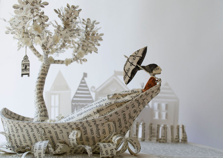 Book Sculptures Are My Passion, I Work With Paper To Create Elaborated Forms