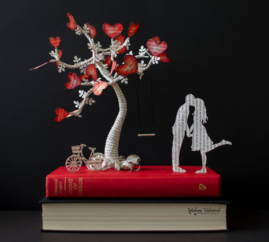 Book Sculptures Are My Passion, I Work With Paper To Create Elaborated Forms
