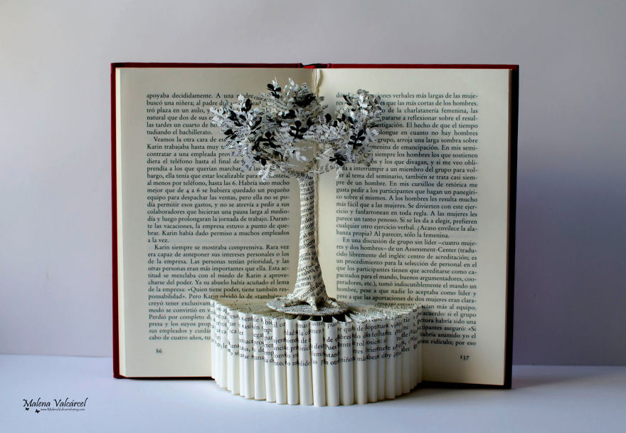 Book Sculptures Are My Passion, I Work With Paper To Create Elaborated Forms