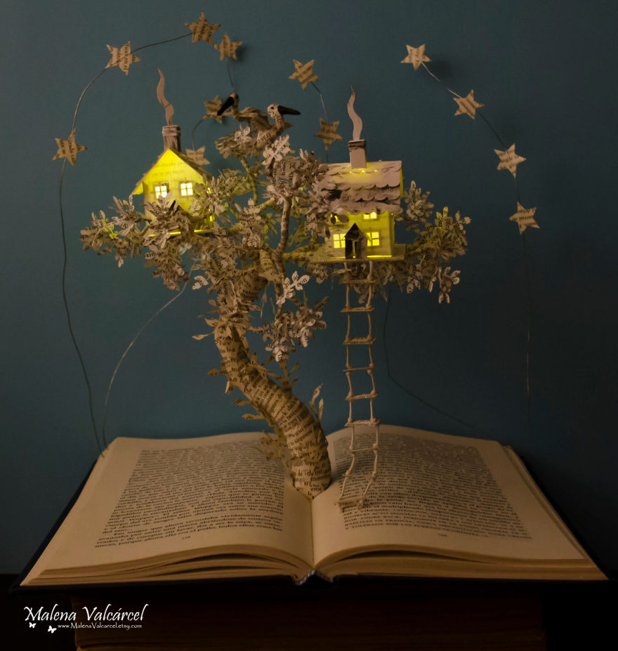 Book Sculptures Are My Passion, I Work With Paper To Create Elaborated Forms