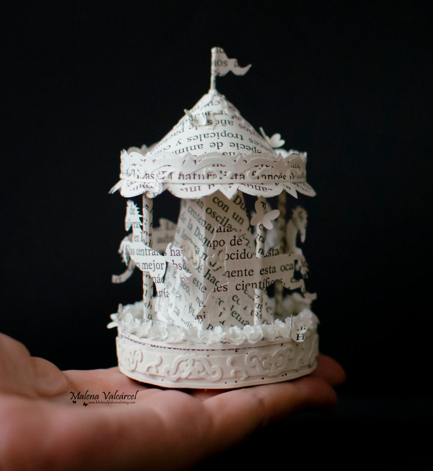 Book Sculptures Are My Passion, I Work With Paper To Create Elaborated Forms