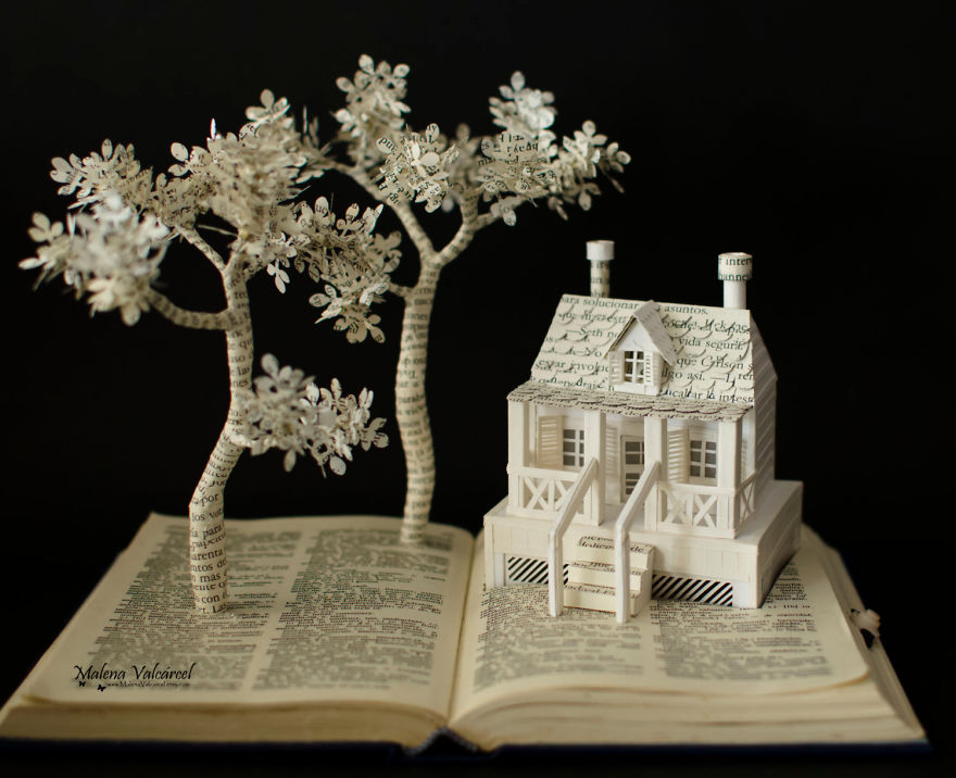 Book Sculptures Are My Passion, I Work With Paper To Create Elaborated Forms