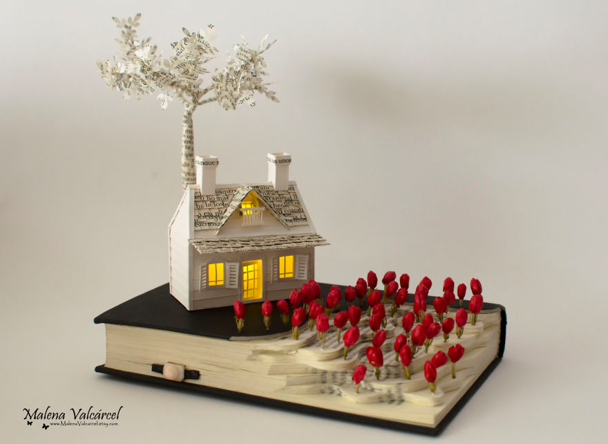 Book Sculptures Are My Passion, I Work With Paper To Create Elaborated Forms