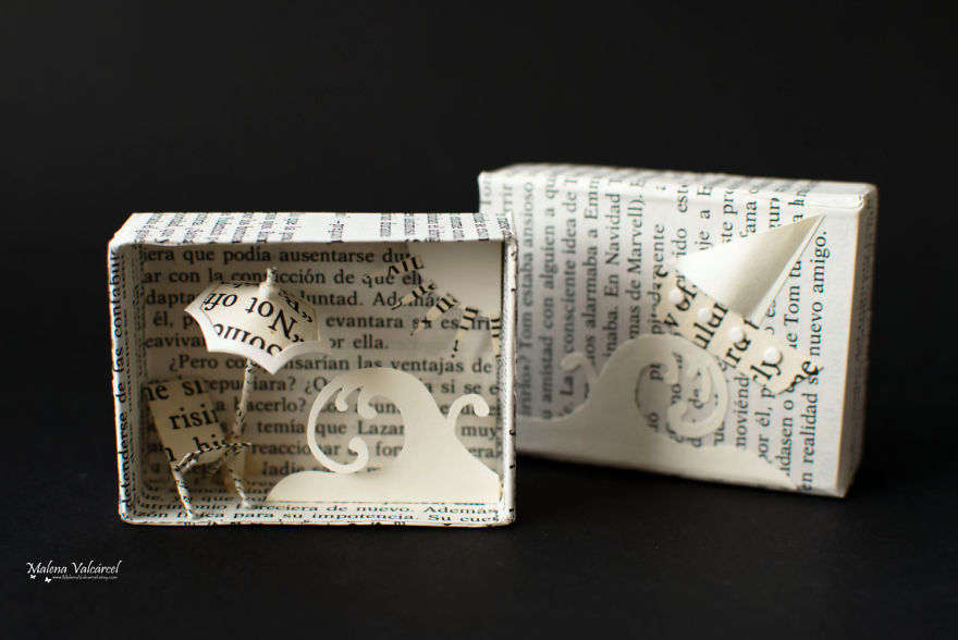 Book Sculptures Are My Passion, I Work With Paper To Create Elaborated Forms