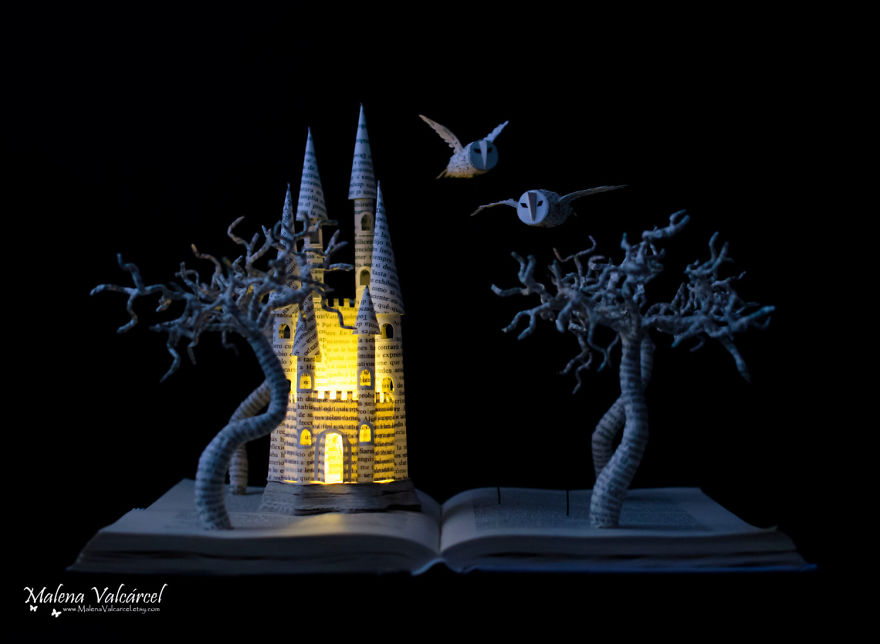 Book Sculptures Are My Passion, I Work With Paper To Create Elaborated Forms