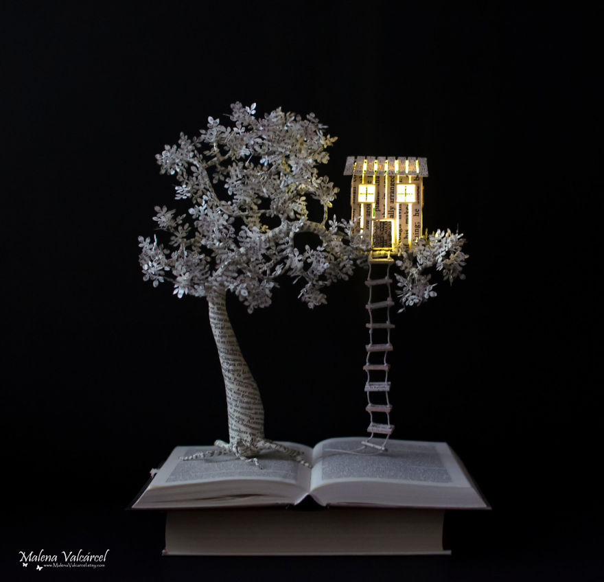 Book Sculptures Are My Passion, I Work With Paper To Create Elaborated Forms