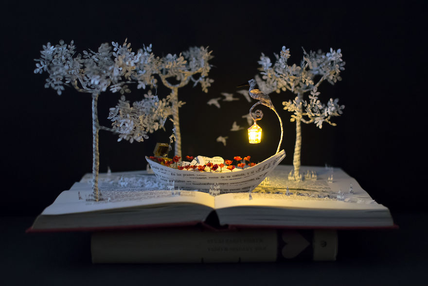 Book Sculptures Are My Passion, I Work With Paper To Create Elaborated Forms