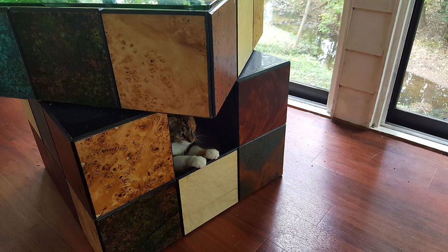 We Built A Rubik's Cube Bed For Our Cat We Built A Rubik's Cube Bed For Our Cat