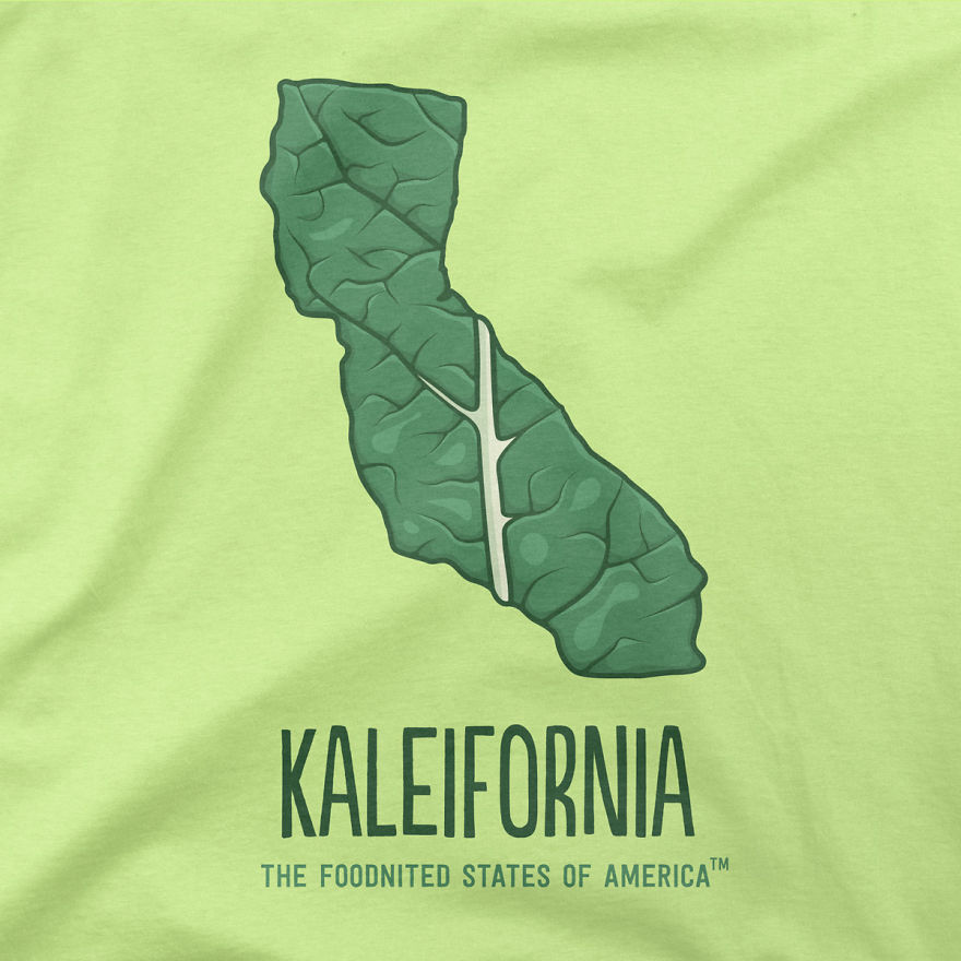 I Created An Illustration Series Of Food Puns Using The United States