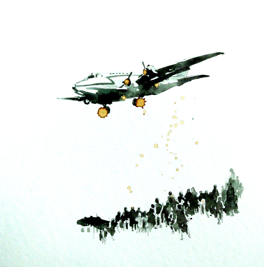 Coffee Stains And Watercolours Unite On The Day Of German Unity Coffee Stains And Watercolours Unite On The Day Of German Unity