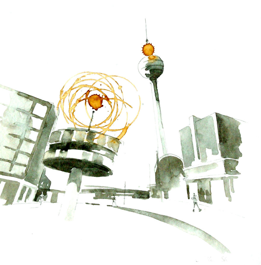 Coffee Stains And Watercolours Unite On The Day Of German Unity Coffee Stains And Watercolours Unite On The Day Of German Unity