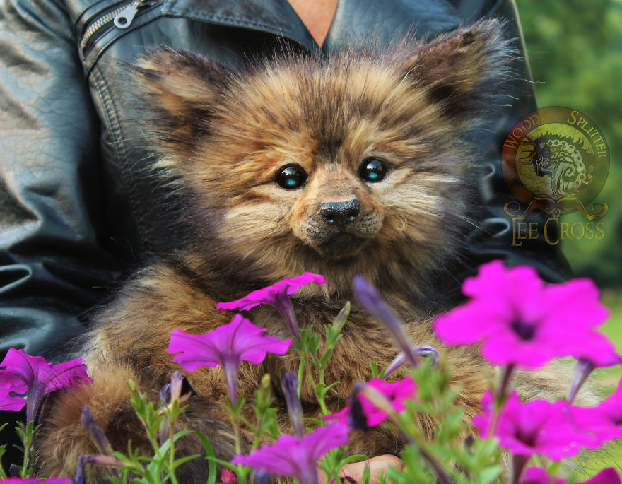 Poseable Wolf Pup, "Tumble"