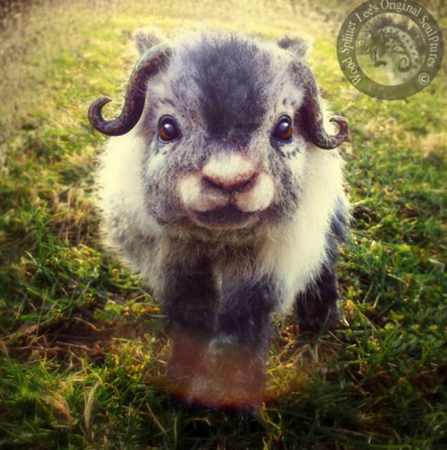Poseable Fantasy Baby Muskox
