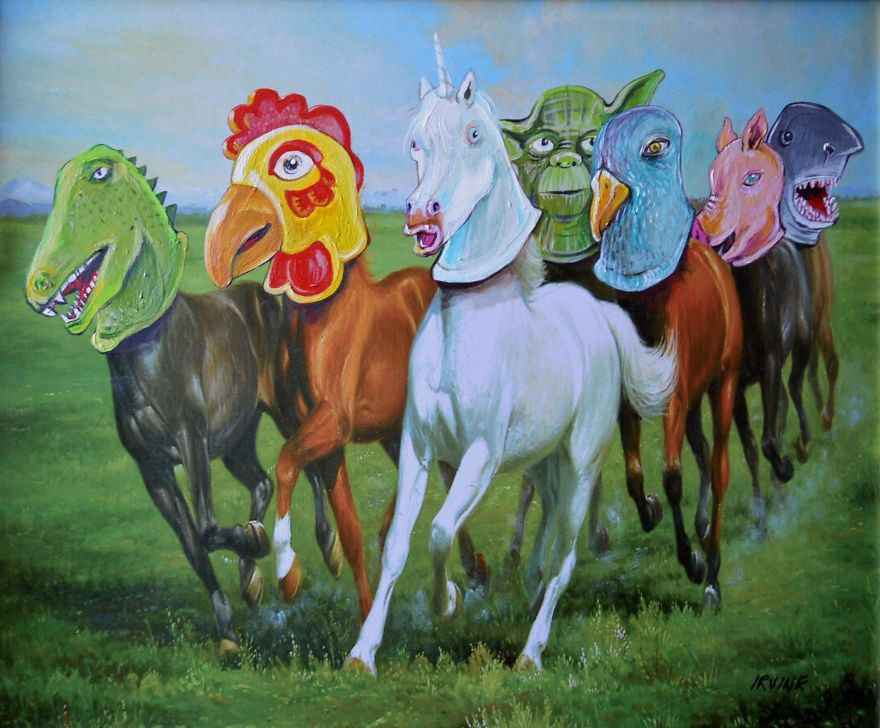 I Buy Paintings From Thrit Stores And Add A Personal Touch To Them