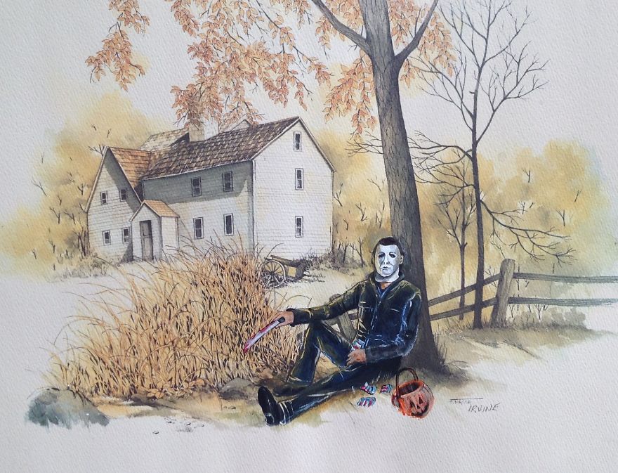 I Buy Paintings From Thrit Stores And Add A Personal Touch To Them