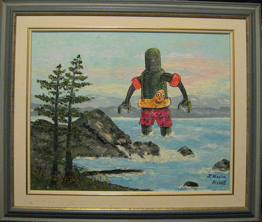 I Buy Paintings From Thrit Stores And Add A Personal Touch To Them