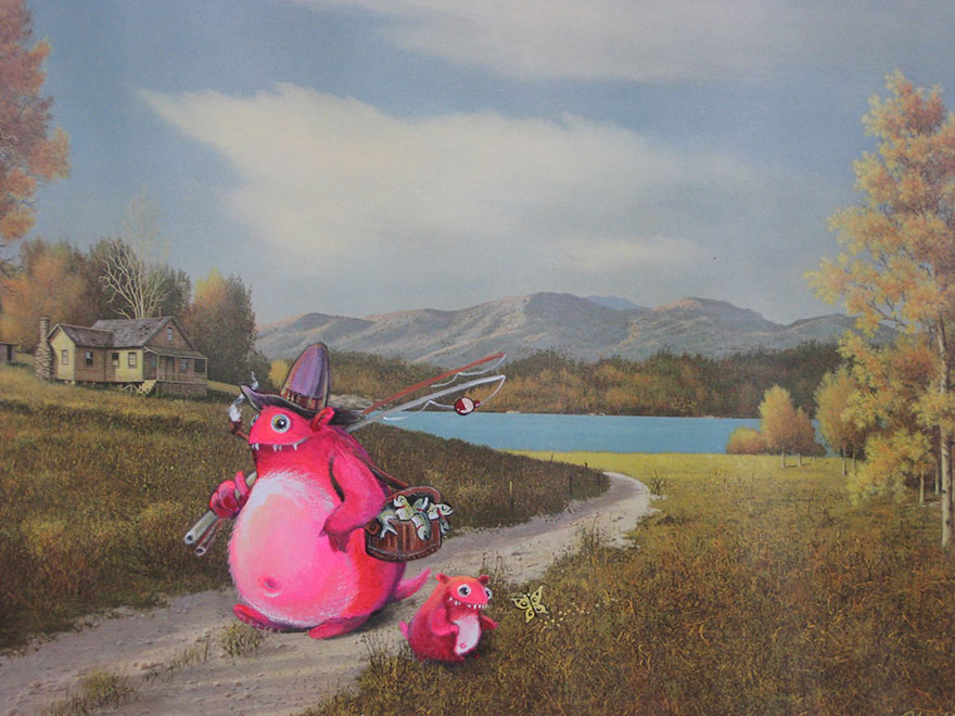 I Buy Paintings From Thrit Stores And Add A Personal Touch To Them