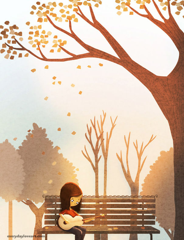 I Express My Love For Autumn Through My Art