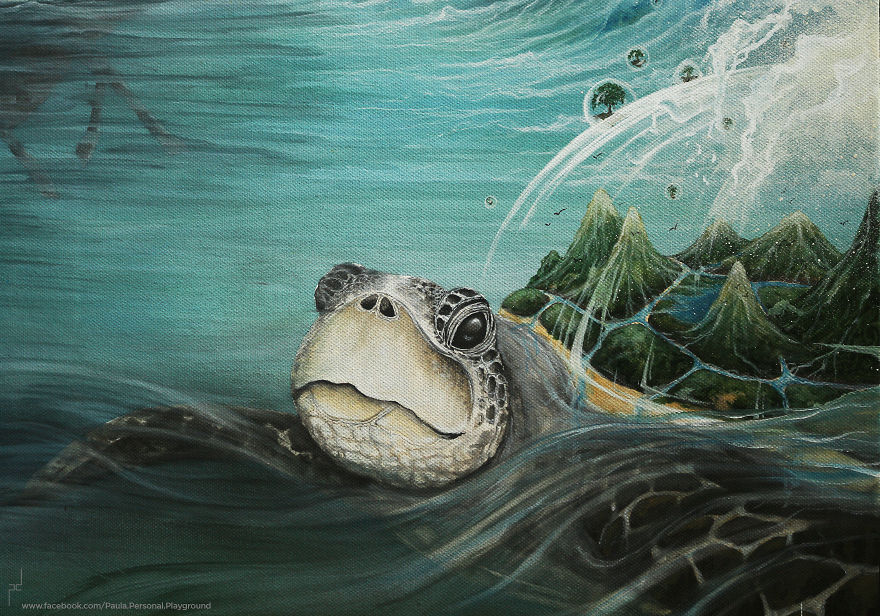 I Use Watercolor And Spray Paint To Create Surreal Landscapes I Use Watercolor And Spray Paint To Create Surreal Landscapes