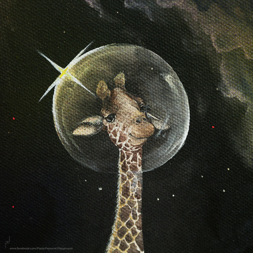 I Use Watercolor And Spray Paint To Create Surreal Landscapes