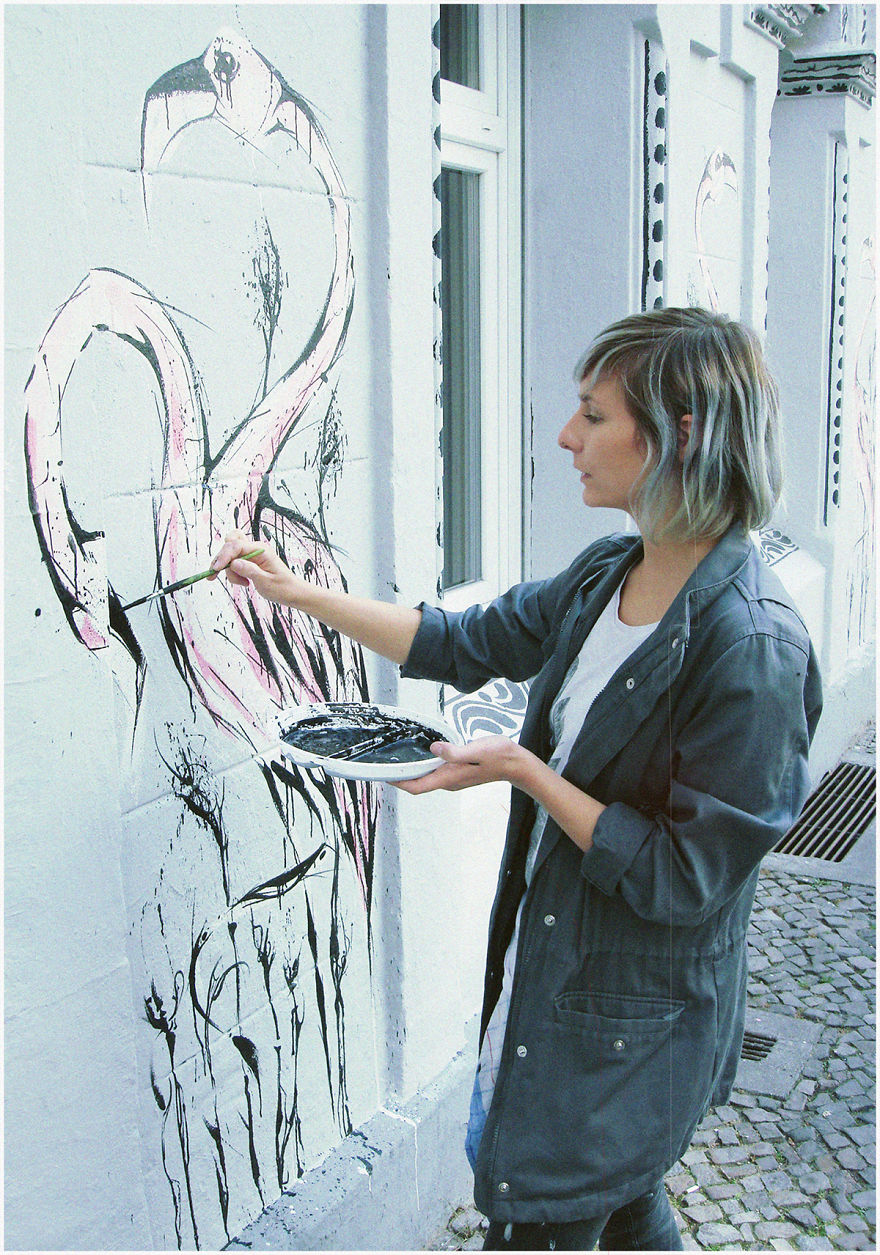 I Spent 5 Days Painting Flamingos On Buildings