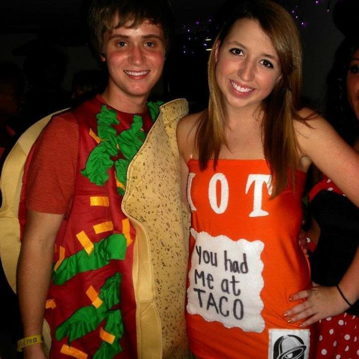My Best Friend And I Dressed Up As A Taco And A Taco Bell Hot Sauce Packet In High School!
