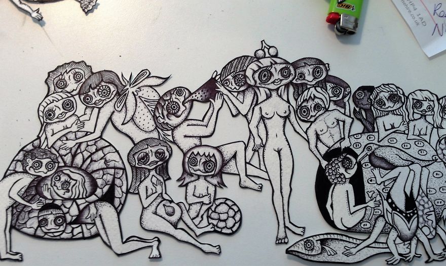 I Created My Own Version Of The Garden Of Earthly Delights Using Collage Technique I Created My Own Version Of The Garden Of Earthly Delights Using Collage Technique