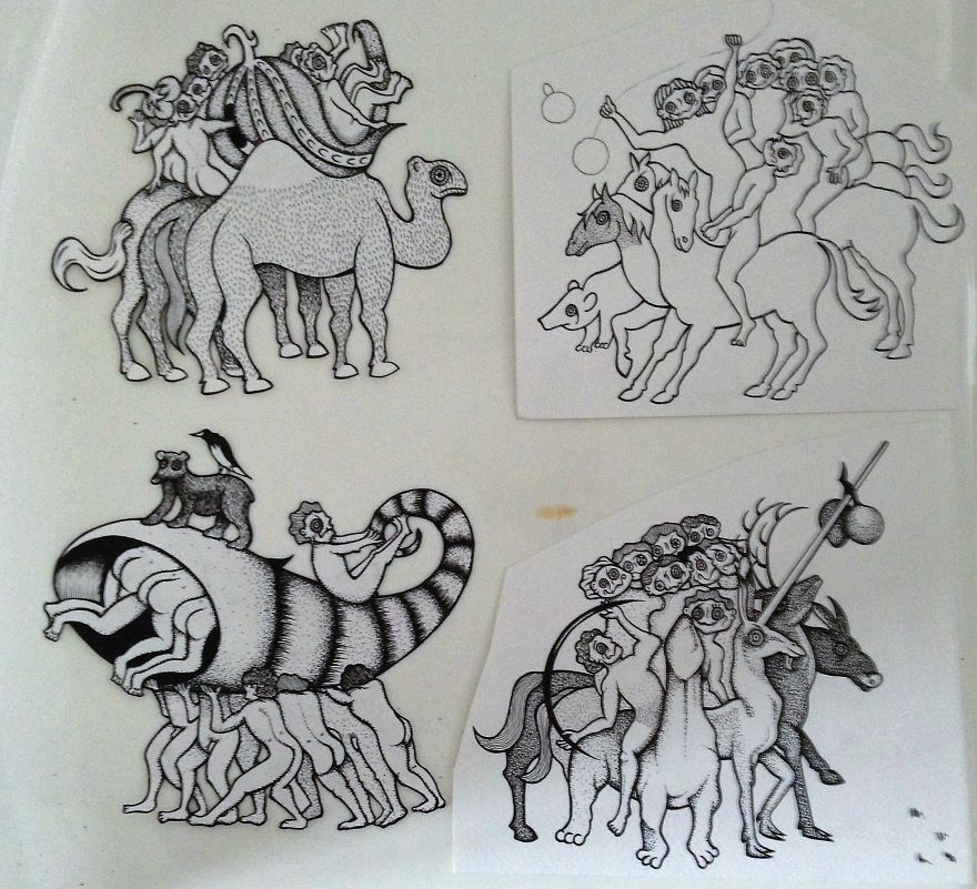 I Created My Own Version Of The Garden Of Earthly Delights Using Collage Technique I Created My Own Version Of The Garden Of Earthly Delights Using Collage Technique