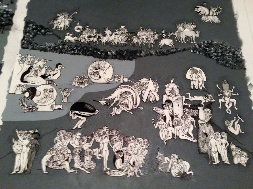 I Created My Own Version Of The Garden Of Earthly Delights Using Collage Technique