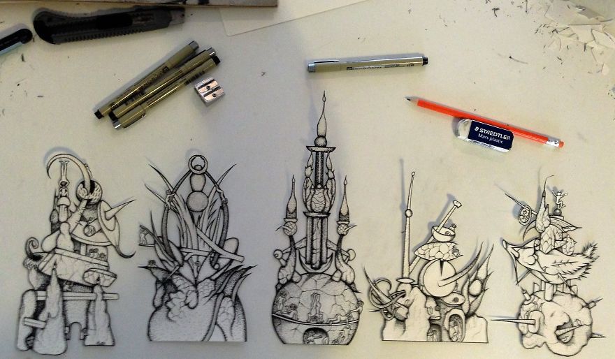 I Created My Own Version Of The Garden Of Earthly Delights Using Collage Technique