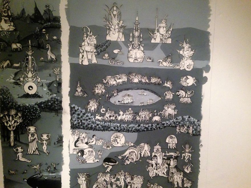 I Created My Own Version Of The Garden Of Earthly Delights Using Collage Technique