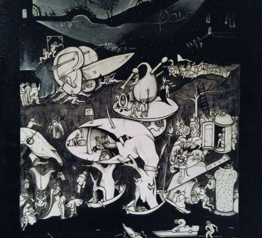 I Created My Own Version Of The Garden Of Earthly Delights Using Collage Technique