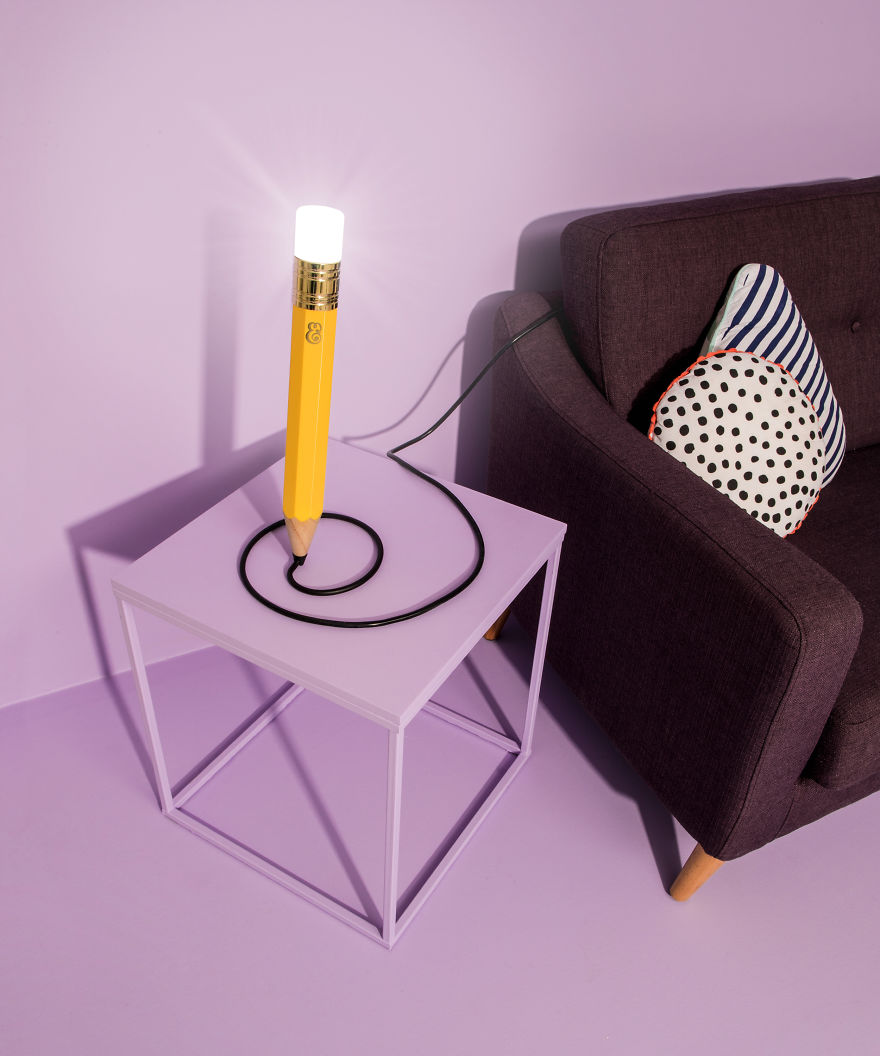 This Pencil Lamp's Cord Creates Doodles Around Your Room