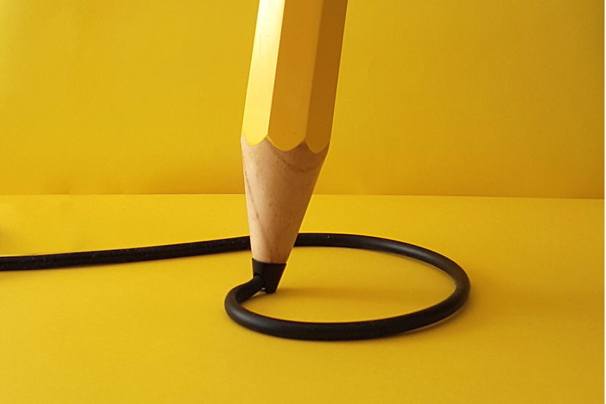 This Pencil Lamp's Cord Creates Doodles Around Your Room This Pencil Lamp's Cord Creates Doodles Around Your Room