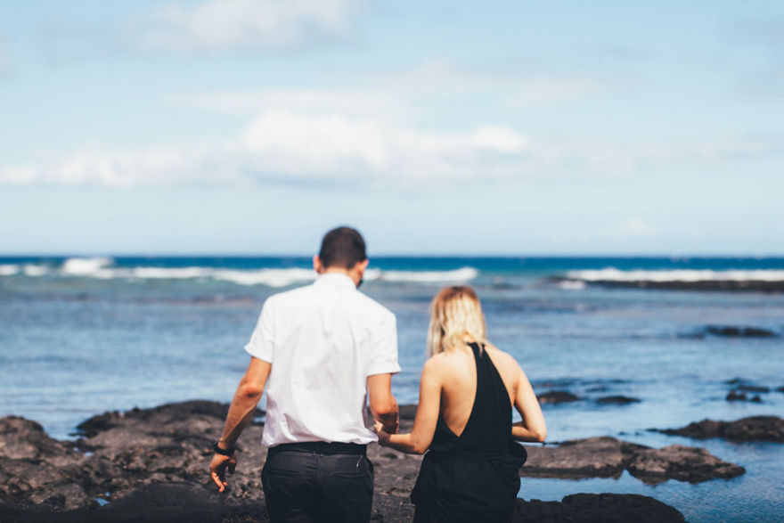 We Did It! Black Wedding Dress & Lava Rocks Wedding In Hawaii We Did It! Black Wedding Dress & Lava Rocks Wedding In Hawaii