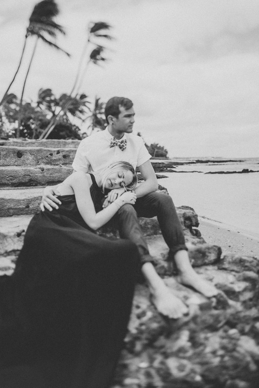 We Did It! Black Wedding Dress & Lava Rocks Wedding In Hawaii We Did It! Black Wedding Dress & Lava Rocks Wedding In Hawaii