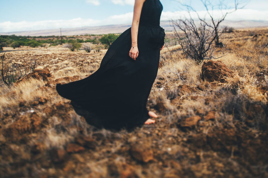 We Did It! Black Wedding Dress & Lava Rocks Wedding In Hawaii We Did It! Black Wedding Dress & Lava Rocks Wedding In Hawaii