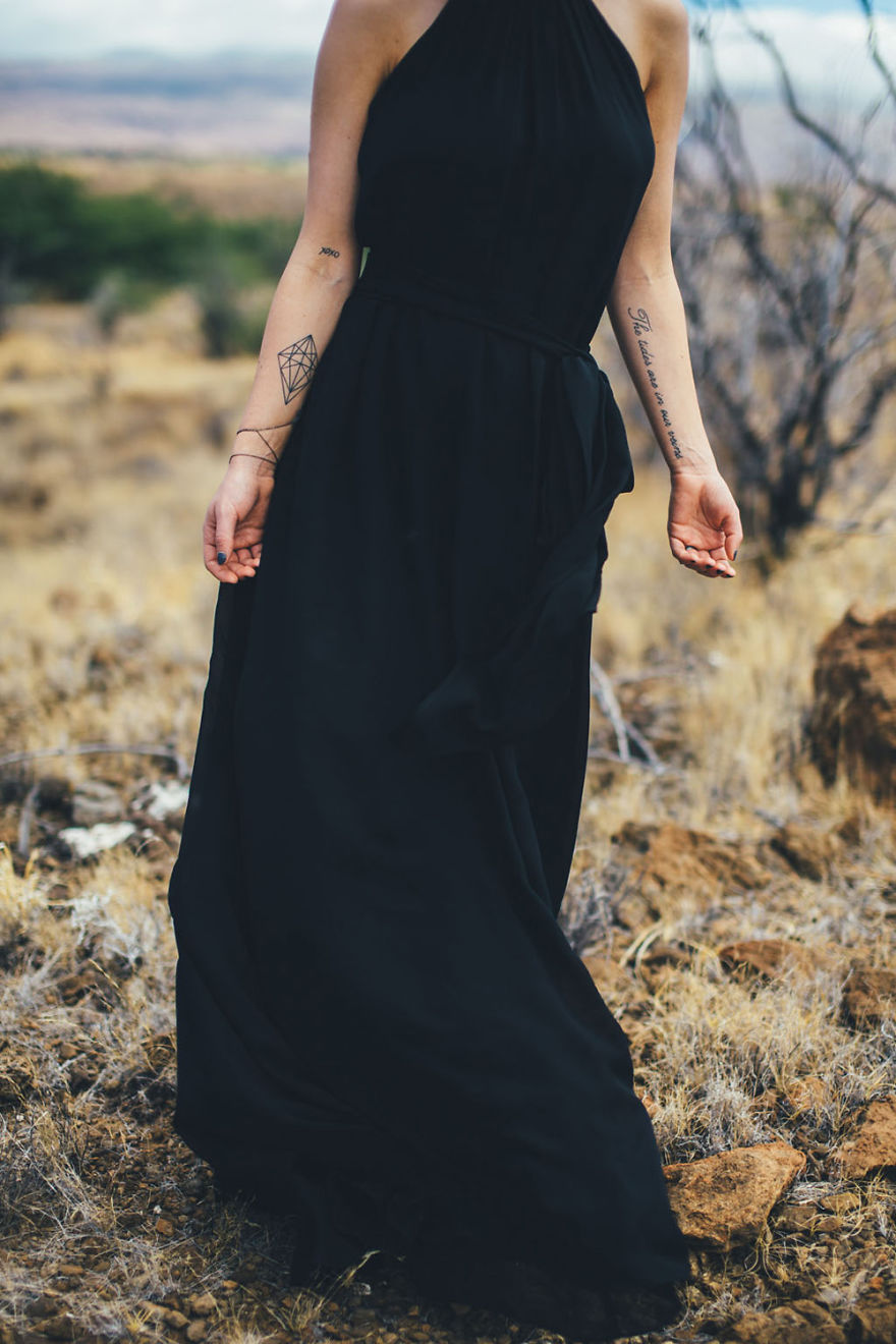 We Did It! Black Wedding Dress & Lava Rocks Wedding In Hawaii We Did It! Black Wedding Dress & Lava Rocks Wedding In Hawaii