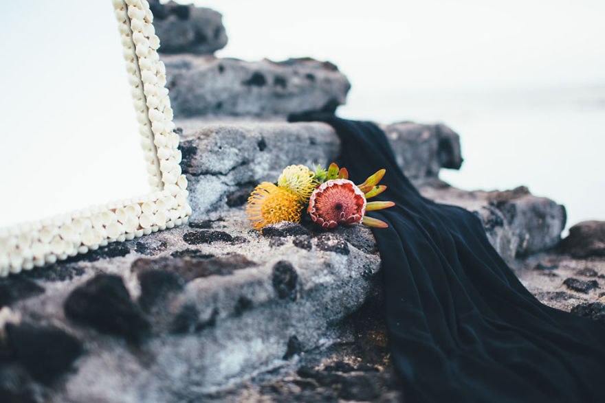 We Did It! Black Wedding Dress & Lava Rocks Wedding In Hawaii We Did It! Black Wedding Dress & Lava Rocks Wedding In Hawaii