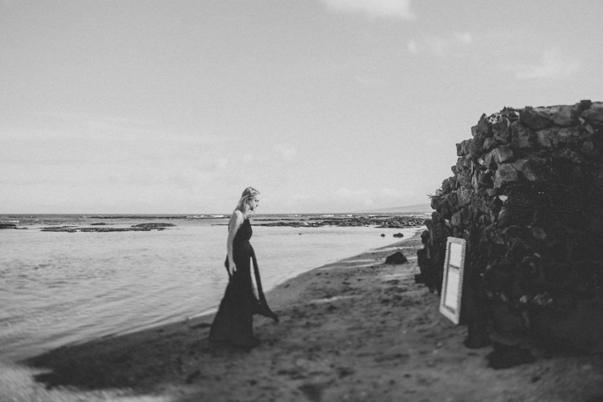 We Did It! Black Wedding Dress & Lava Rocks Wedding In Hawaii We Did It! Black Wedding Dress & Lava Rocks Wedding In Hawaii