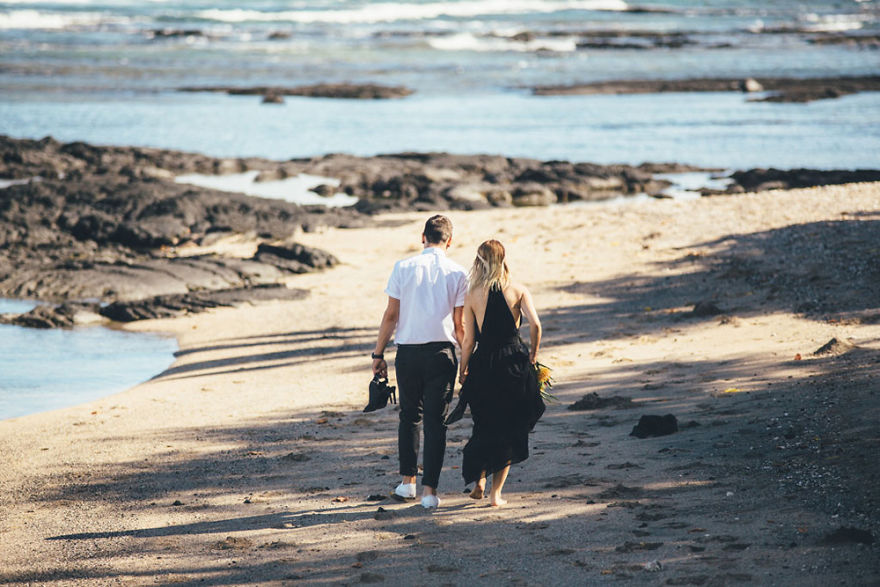 We Did It! Black Wedding Dress & Lava Rocks Wedding In Hawaii We Did It! Black Wedding Dress & Lava Rocks Wedding In Hawaii
