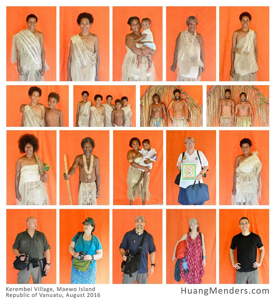 We Brought Our Favorite Orange Backdrop On Our Expedition To The South Pacific