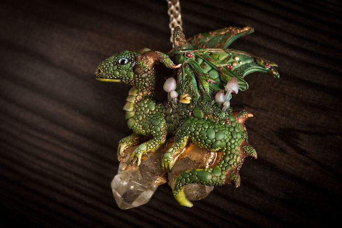 Magical Jewelry And
Creatures From Polymer Clay And Minerals