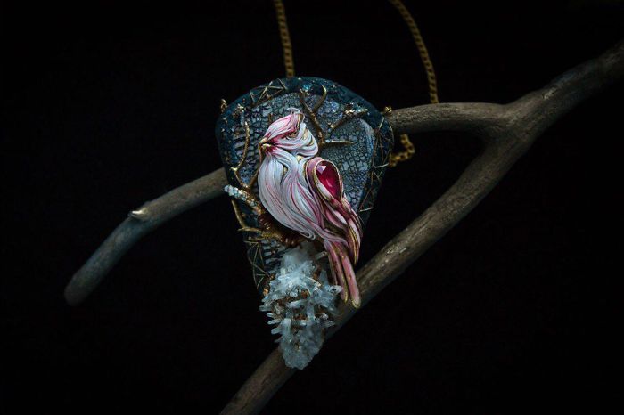 Magical Jewelry And
Creatures From Polymer Clay And Minerals