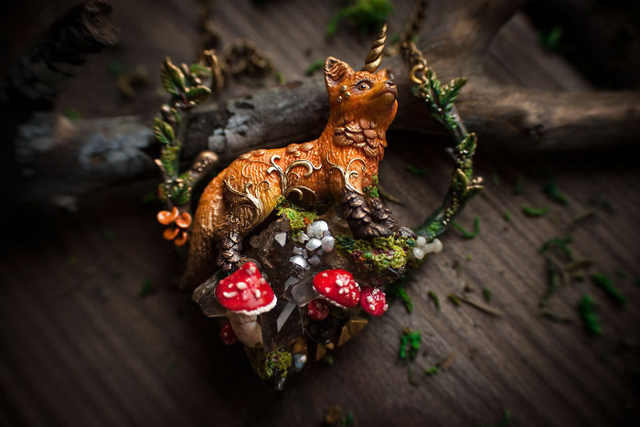 Magical Jewelry And
Creatures From Polymer Clay And Minerals