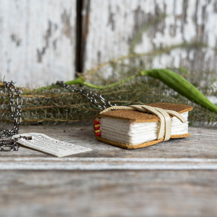 My Friend Makes Miniature Notebooks That You Can Wear As A Library Around Your Neck My Friend Makes Miniature Notebooks That You Can Wear As A Library Around Your Neck
