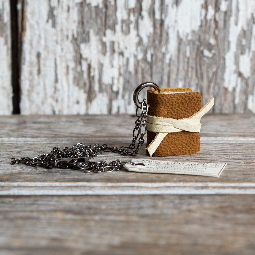 My Friend Makes Miniature Notebooks That You Can Wear As A Library Around Your Neck My Friend Makes Miniature Notebooks That You Can Wear As A Library Around Your Neck