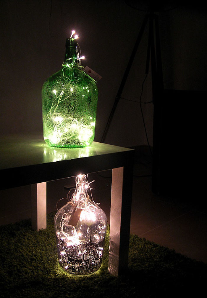 Old Bottles Illustrated With My Favorite Cities Old Bottles Illustrated With My Favorite Cities