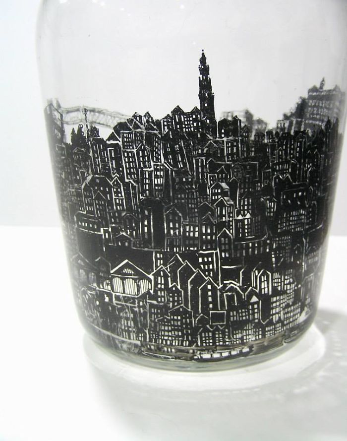 Old Bottles Illustrated With My Favorite Cities Old Bottles Illustrated With My Favorite Cities